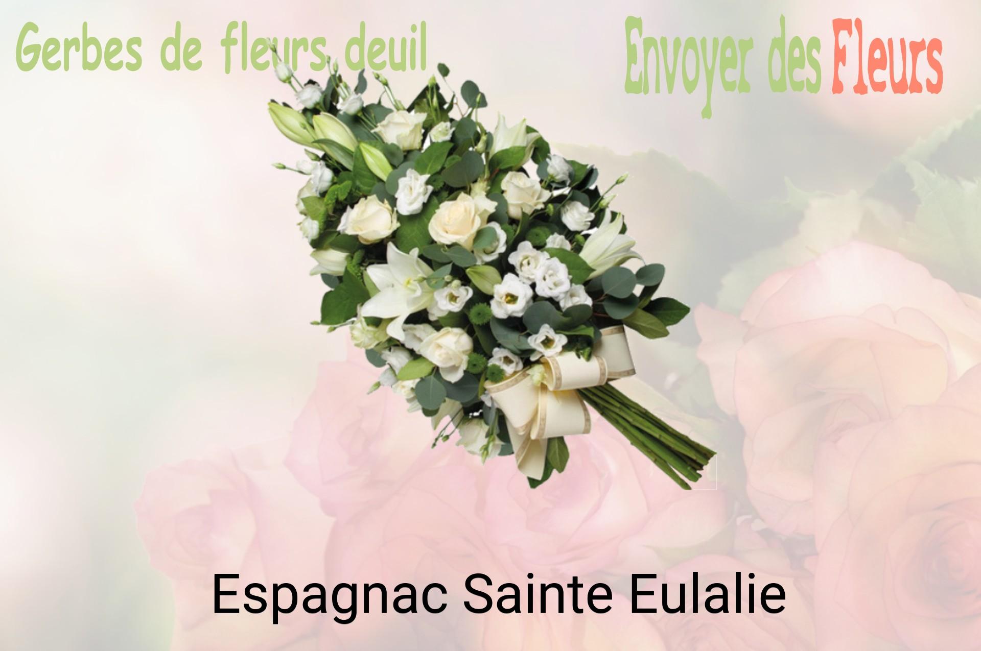 Gerbe de fleurs de deuil livrée à Espagnac-Sainte-Eulalie